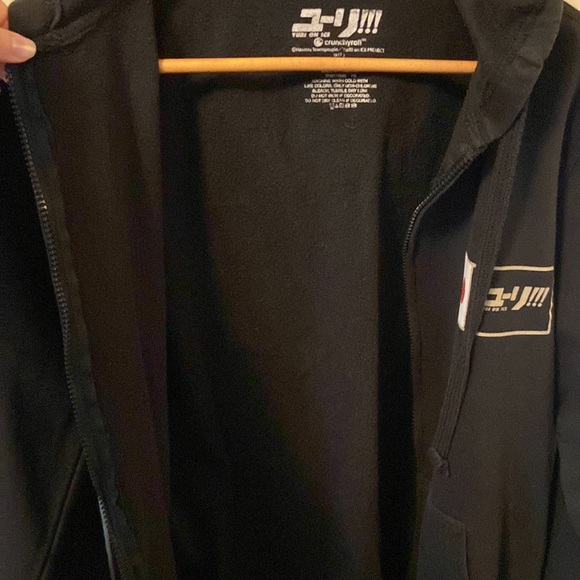 Yuri On Ice Mens S Zip Up Hoodie - Logo Lapel Katsuki Kanji 24 Number Back Image - Picture 11 of 12